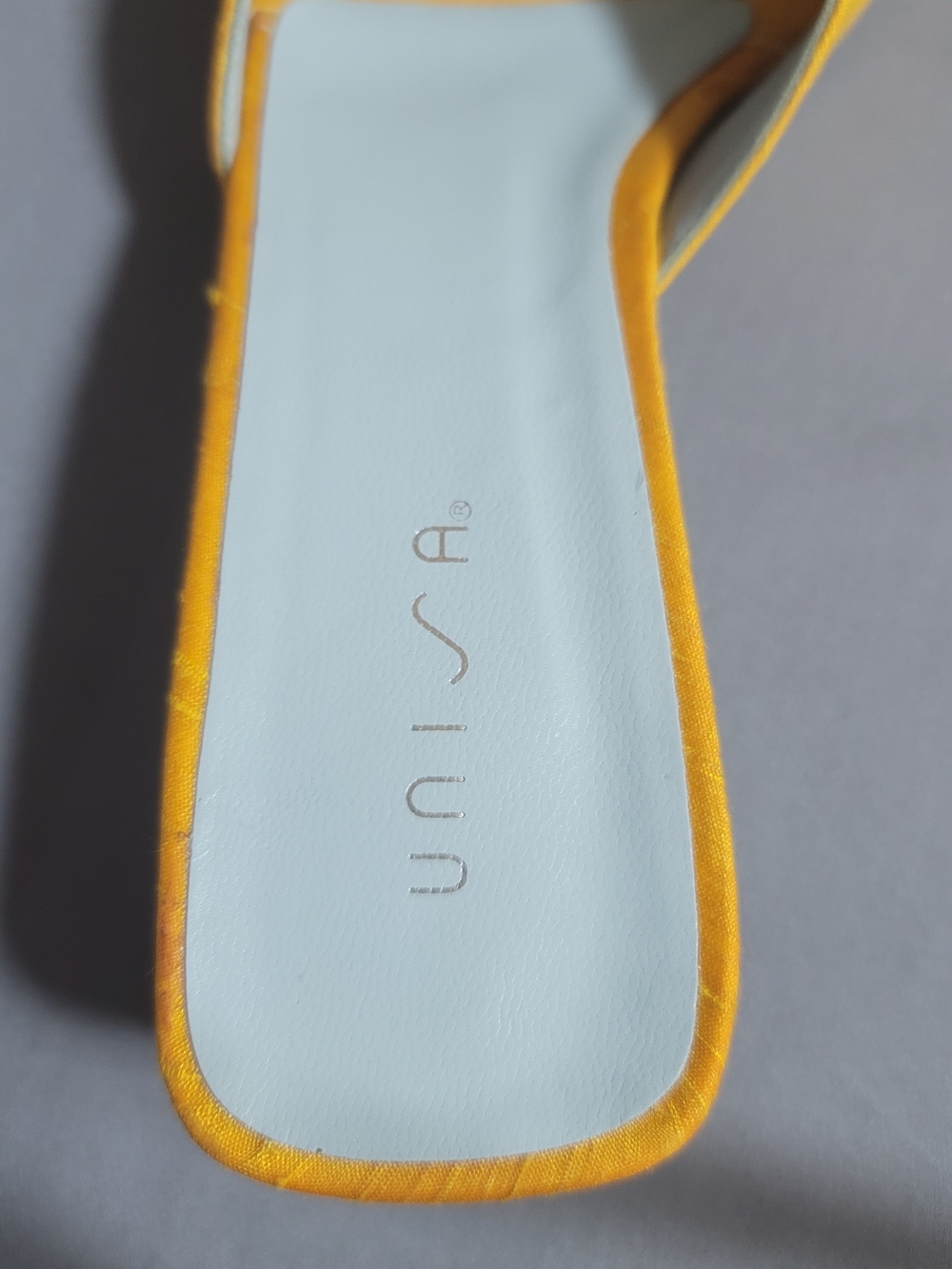 Unisa Yellow Embroidered Slide Mules - Picture 5 of 6